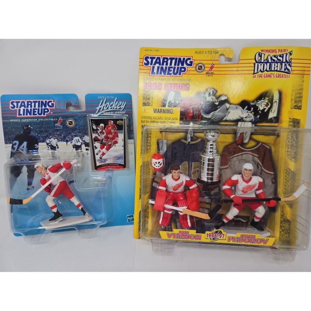 Lot Starting Lineup NHL 1998 Classic Doubles Vernon Fedorov Yzerman Red Wings